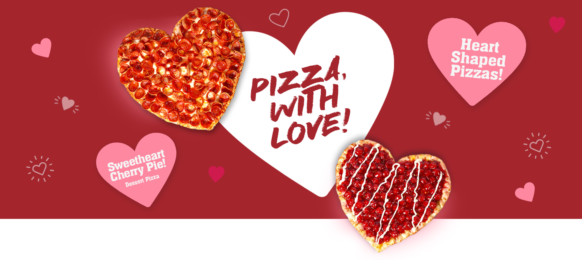 Valentine's Day heart-shaped pepperoni pizza from Mountain Mike’s