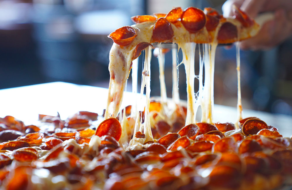 pizza and cheese